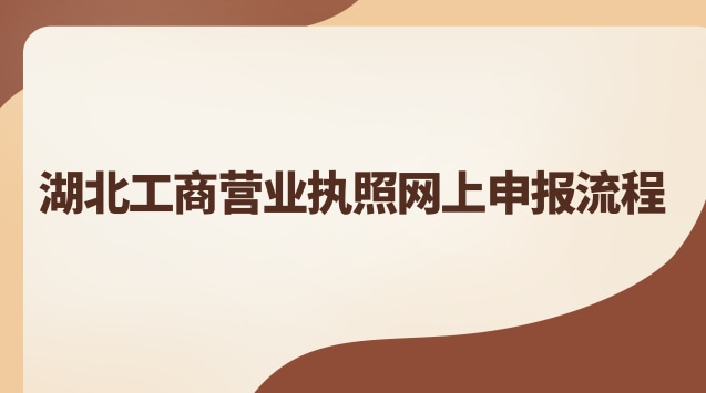 湖北工商营业执照网上申报流程